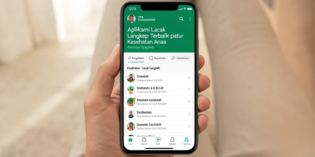 Tampilan antarmuka utama aplikasi D73 dengan fitur Lacak Langkah.