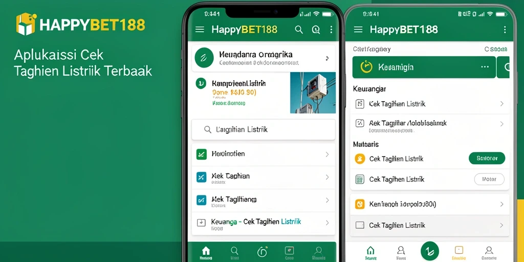 Tampilan antarmuka <strong>HAPPYBET188</strong> saat cek tagihan listrik.