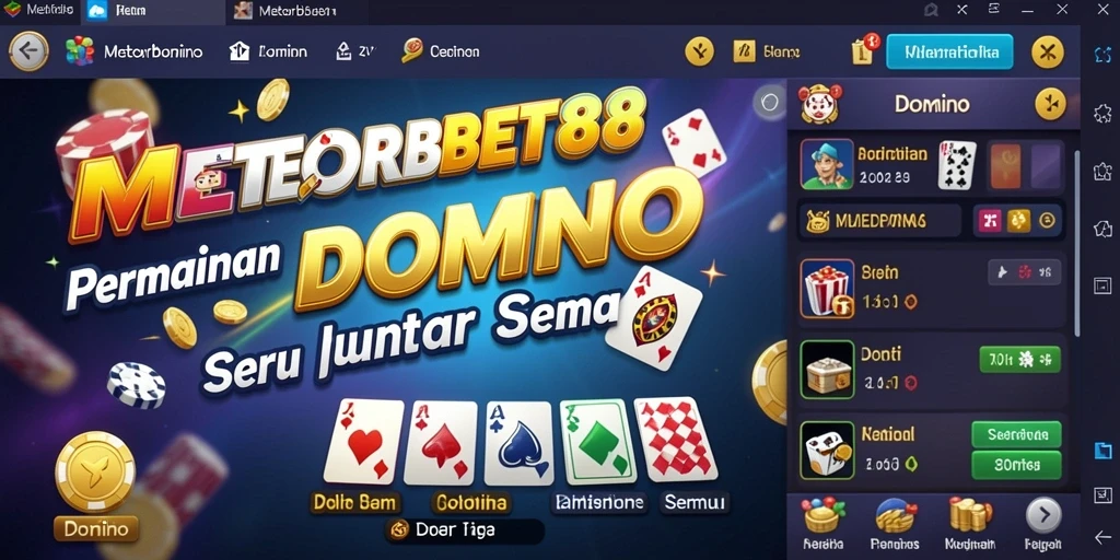 Antarmuka permainan domino yang menarik dan interaktif.