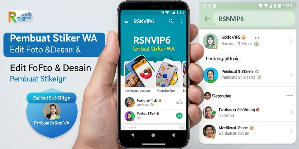 Antarmuka aplikasi RSNVIP6 yang user-friendly untuk membuat stiker WA.