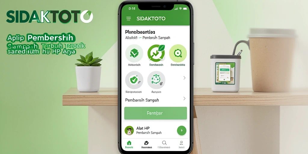 Tampilan antarmuka utama SIDAKTOTO sebagai Pembersih Sampah.