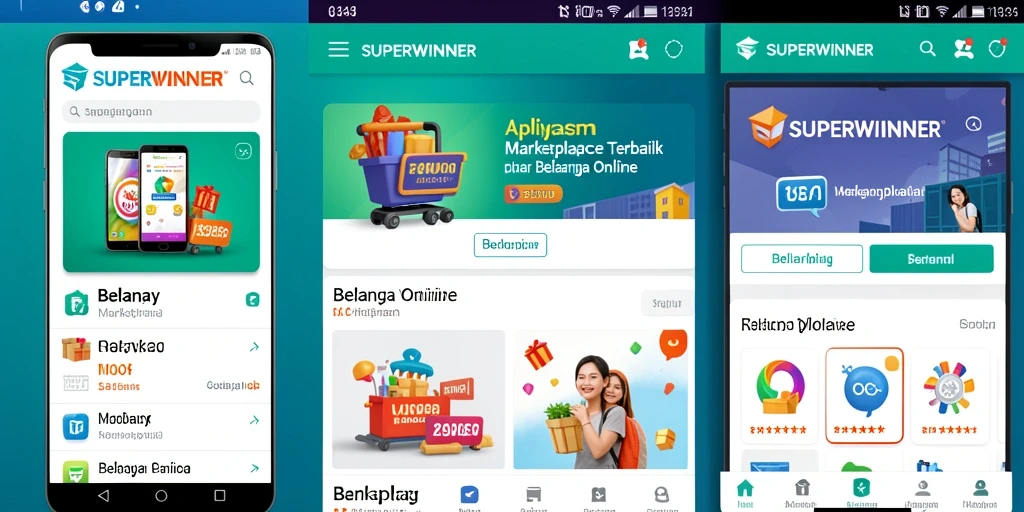 Tampilan antarmuka <strong>SUPERWINNER</strong> yang menarik dan mudah digunakan untuk berbelanja.