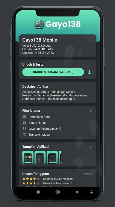 Unduh dan Instal gayo138 APK di Android Anda